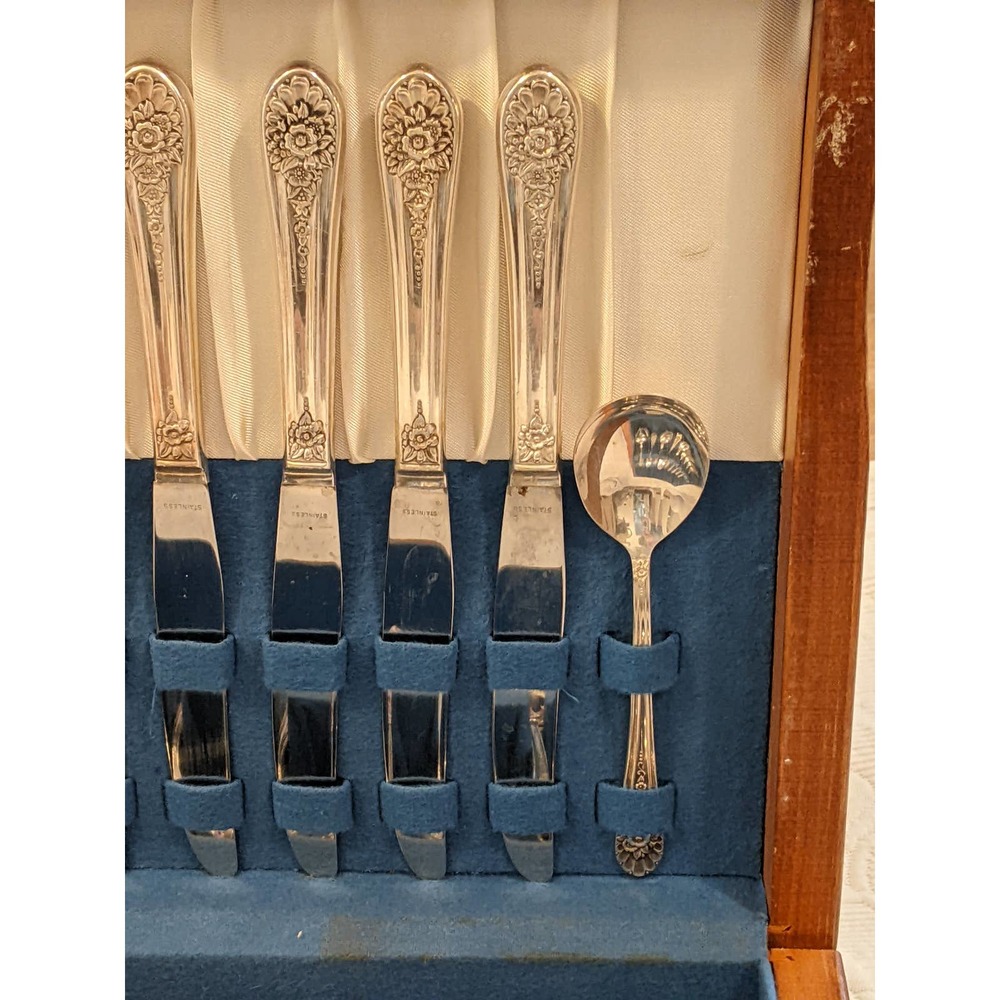 *SOLD11/15 ROGERS JUBILEE SILVER PLATE! VINTAGE COLLECTOR QE FLATWARE/SILVERWARE - Picture 4 of 10